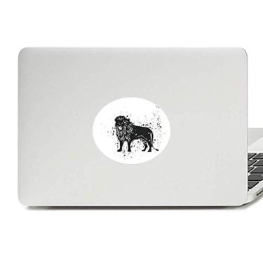Imagem de Adesivo de leão mexicano simples preto e branco com emblema de vinil adesivo para laptop