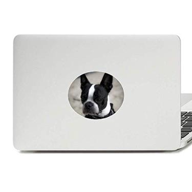 Imagem de Adesivo de notebook Bulldog Animal com imagem escura com emblema de vinil para laptop