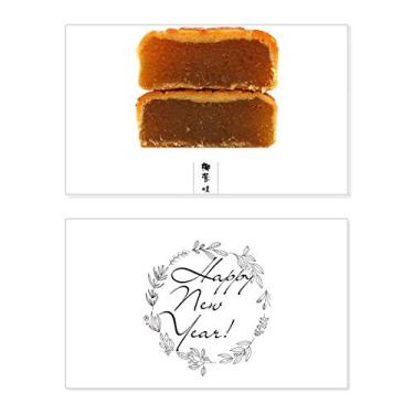 Imagem de Coconut Moon Cake Mid-Autumn Festival Festival Ano Novo Cartão de felicitações Bless Message Present