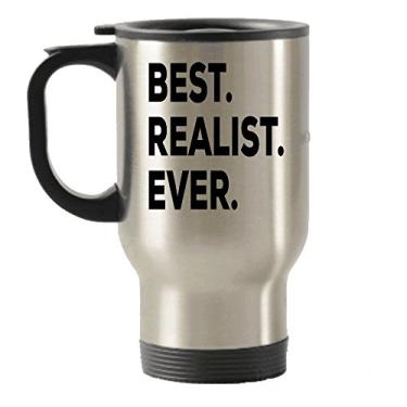 Imagem de Presentes para Realistas – Caneca isolada The Best Realist Ever Travel – Ideia de presente inovadora – Realismo – Filho, Filho, Parental, Pessoas – Divertida – Ideia de presente inovadora
