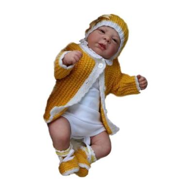 Boneca Anny Doll Baby Reborn Macacão Babador - 2442 - Cotiplás - Real  Brinquedos