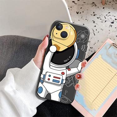 Imagem de Space Star Astronaut Cute Case For iPhone 11 13 12 Pro Max XR X XS Max 8 7 6 6S Plus silicone macio Black Phone Cover Capa,S00002,For iPhone 11 Pro