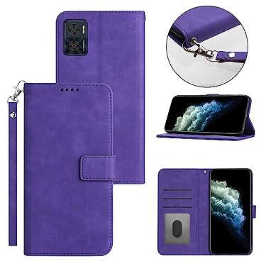 Imagem de Casos de flip de smartphone Capa Carteira Compatível com Motorola Moto G22 4G/MOTO E32S, Capa Flip Folio Magnética Capa de Celular em Couro PU Vintage [Capa Interior à Prova de Choque TPU] com Porta-C