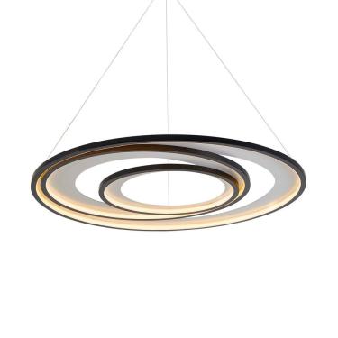 Imagem de Lustre Pendente Nordecor Zahal 2508 Preto Led Bivolt