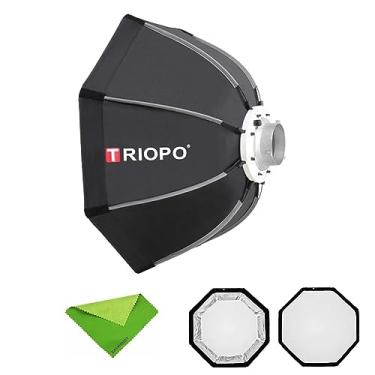 Imagem de Triopo K2-55 Softbox 21,6 pol./55 cm Octógono Softbox Liberação rápida, Guarda-chuva Bowen Mount Guarda-chuva Softbox Modificador de luz Difusor de luz para Bowen Mount Flash Speedlight LED