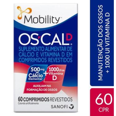 Imagem de Mobility Os-Cal D Cálcio 500Mg + Vitamina D 1000Ui C/ 60 Comprimidos R