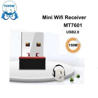 Imagem de Terow-MT7601 Mini placa de rede sem fio  150Mbps  2.4G  adaptador WiFi  WLAN  USB 2.0  2dBi  tablet