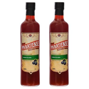Imagem de Kit 2 Licores de Jabuticaba Paratiense 500 ml Creme Fino Nacional Tradicional Coquetéis Exóticos Sobremesas Lembrancinha Presente Natal
