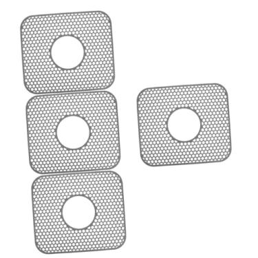 Imagem de HEMOTON 4 Pcs Tapete De Pia Acessórios Para Pia De Cozinha Grade Protetora De Pia Tapete Drenante Escorredor Para Pia Protetor De Torneira De Pia Gel De Sílica Escavar Trapo
