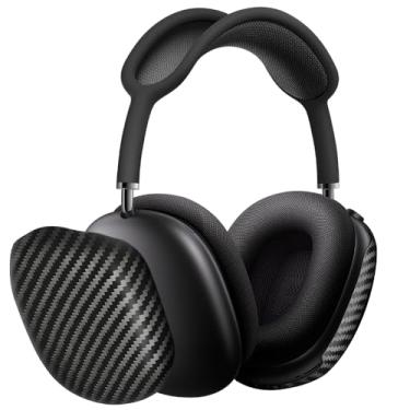Imagem de MONOCARBON Capa de fibra de carbono real para Airpods Max (2024 e 2020), capa rígida protetora de grau militar para fones de ouvido Apple Airpods Max, acessórios essenciais de luxo de alta qualidade