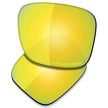 Imagem de SAUCER Lentes de substituição premium para óculos de sol Oakley Holbrook XL OO9417 de alta definição – Ouro 24K polarizado