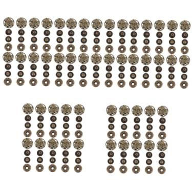 Imagem de VILLCASE 50 Unidades Botões De Metal Retrô Botões De Vestido Botões Diy Para Roupas Botões De Metal a Granel Botões De Pressão Artesanais Sem Costura Botões De Casaco Volume Fivela Mulheres