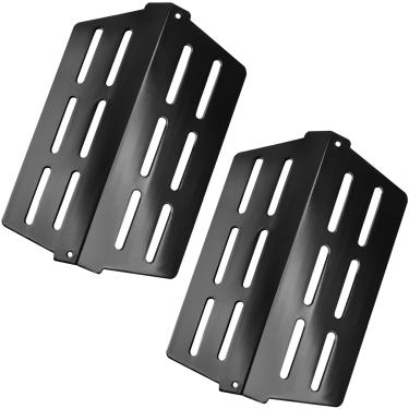Imagem de GasSaf Substituição do defletor de calor para Weber 7622 65505 Genesis 300 Series E310 E320 E330 S310 S320 S330 Peça de grelha com botões de controle frontal (2011 e mais recentes) Placas de calor esmaltadas de porcelana