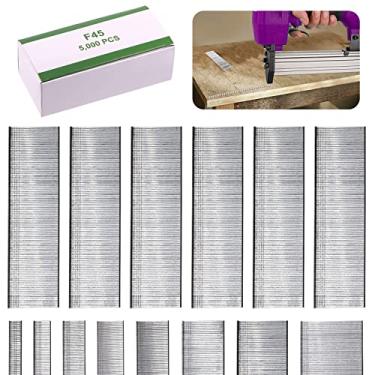 Imagem de Swpeet 5000 peças F45-1-3/10.2 cm Galvanizado Brad Nails Kit de pregos de acabamento reto, pregos de arma e pequenos pregos de acabamento para pistola Brad Nailer