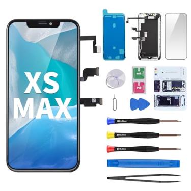 Imagem de Para iPhone Xs Max substituição de tela 6,5 polegadas in-cell LCD 3D Touch Face ID digitalizador conjunto com ferramentas de reparo compatível com modelo A1920, A2097, A2098, A2099, A2100