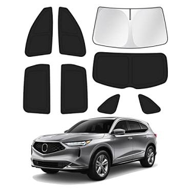 Imagem de Canvcle Para-brisa para 2022-2023 Acura MDX Acessórios Lateral Traseira Janela Sombra Protetor de Proteção de Privacidade Mantenha o Veículo Fresco Preto 8PCS