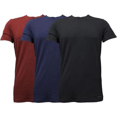 Imagem de Columbia Camiseta masculina Tri Blend Performance 3 pares, preto/Port Royale/India Ink Heather, Preto/Port Royal/India Ink, 3G