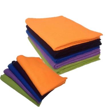 Imagem de 3 Flanelas Microfibra Limpa Chão Carro Pano Multiuso 60x40