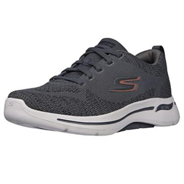 Imagem de Skechers Tênis de caminhada masculino Gowalk Arch Fit-Athletic Workout com espuma resfriada a ar, carvão 36, 38, Carvão 2, 38
