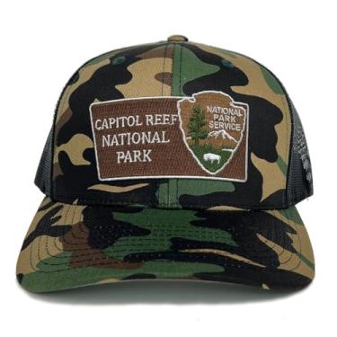 Imagem de Homeland Tees Boné de caminhoneiro Capitol Reef National Park bordado bordado, Camuflagem militar, 7-7 3/4