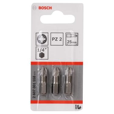 Imagem de Bosch 2607001558-000 Ponta para Parafusar Pozidriv PZ2 Extra Duro, 25 mm, 3 unidades