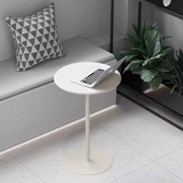 Imagem de Mesa de bistrô, mesa de bar alta, mesa de bar redonda de bistrô, mesa de coquetel com base de metal, balcão de cozinha, mesa de jantar, mesa de bebida branca, mesa lateral de metal para sala de estar