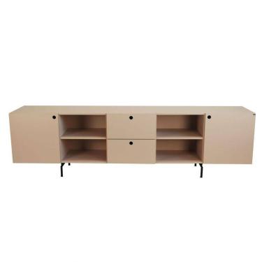 Imagem de Rack Tube 2 Portas 2 Gavetas 2 Nichos 2200x616x417 Sal Rosa - Mdf Arauco