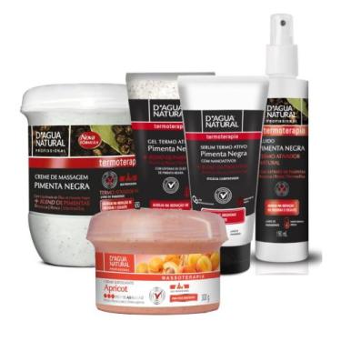 Imagem de Kit creme gel serum fluido pimenta negra esfoliante apricot - D'AGUA N