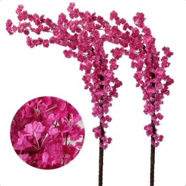 Imagem de Kit 2 Cerejeira Curva Japonesa Cores  Artificial Sem Vaso Decor - Flor