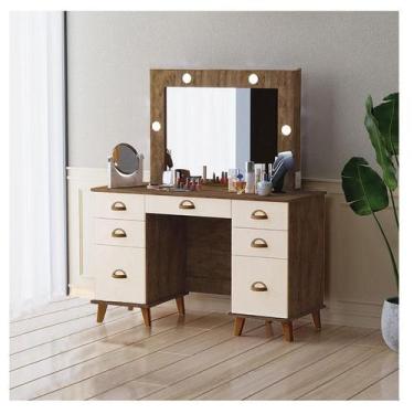 Imagem de Penteadeira Camarim New Seul Ambiente Malbec Off White - Luapa