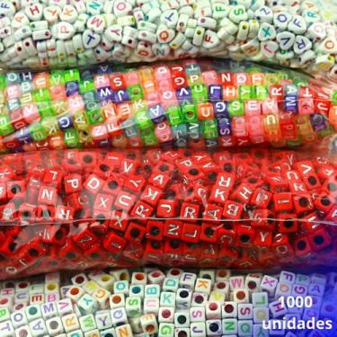 Imagem de Miçangas Para Pulseira - Letras - C/1000 Peças M27 - Nybc