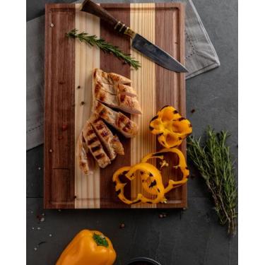 Imagem de Tábua de Carnes Madeira Pinus Ideal para Churrasco 35x24 cm