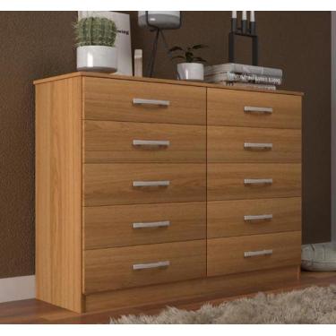 Imagem de Cômoda Austin 10 Gavetas Evidência Móveis  - evidencia moveis, cinamom