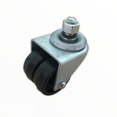 Imagem de (4pçs) Rodizio Roda Dupla 1pol. R158 Pp Espiga Roscada 70kg Por Roda -