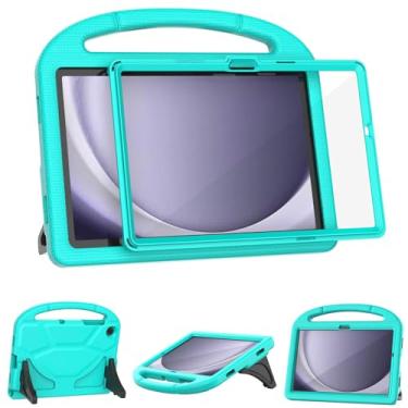 Imagem de RTOBX Capa infantil para Samsung Galaxy Tab A9 Plus 11 polegadas 2023 (SM-X210/X216/X218), com protetor de tela integrado, alça à prova de choque, capa protetora para Galaxy Tab A9+ 11 polegadas,