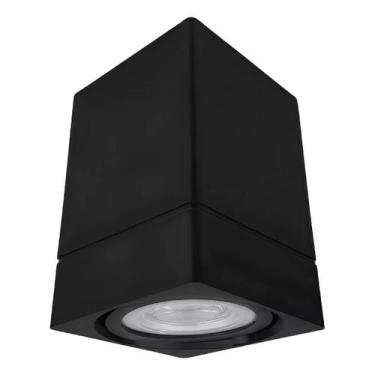 Imagem de Spot Sobrepor Direcionável Quadrado 9cm E27 P/ Par20 M2392 Cor Preto -