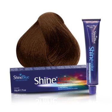 Imagem de Coloração 7.7 Louro Médio Marrom Shine Blue 50g