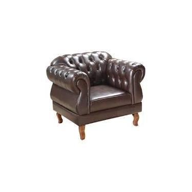 Imagem de Poltrona Decorativa Chesterfield Capitonê Elisabeth Corano Café - Novo