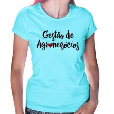 Imagem de Baby Look Gestão de agronegócios por amor - Foca na Moda, Azul claro, 