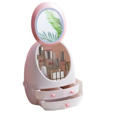 Imagem de Organizador de Maquiagem Cosméticos com Espelho Iluminado por LED - Ge