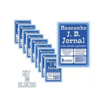 Imagem de Bloco Rascunho Anotações 80 Folhas Kit 10 Un Folha Jornal - Tamoio