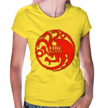 Imagem de Baby Look Fire and Blood Targaryen - Foca na Moda, Amarelo, P