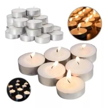 Imagem de Kit 50 Velas Rechaud Decoração Casamento Suporte Alumínio - Home Goods