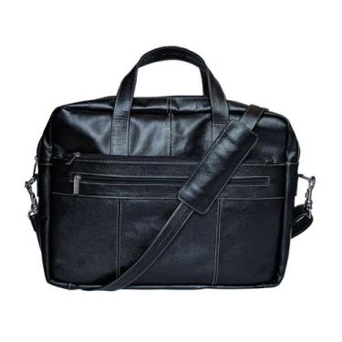 Imagem de Bolsa Transversal Em Couro Pasta Maleta Executiva Trabalho Diversos Co