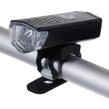 Imagem de Lanterna farol pisca pra bike bicicleta bateria recarregável - ZEM