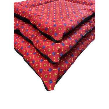 Imagem de Colchonete Caminha Pet Vermelho Tam M - DOTYSPET