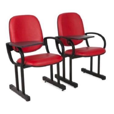 Imagem de 02 Poltronas para Auditório Linha Auditório Vermelho - Design Office M