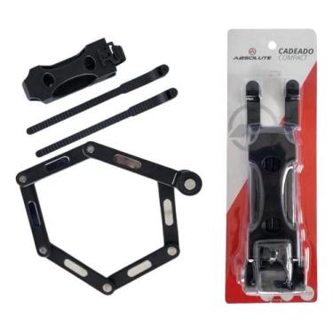 Imagem de Cadeado Trava Tranca Dobrável Absolute K9 Bike Moto 75cm Cor Preto
