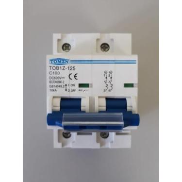 Imagem de Disjuntor DC/CC 100A/600V Bipolar P/ Painéis Solar / Baterias - TOMZN