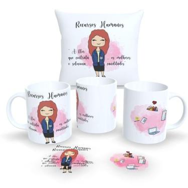 Imagem de Kit Com Almofada 30x30cm e Caneca de Porcelana Profissões Fofas - Esta